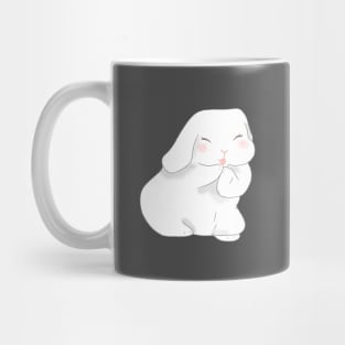 Holland lop white rabbit grooming | Bunniesmee Mug